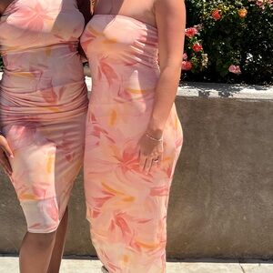 Size XS, strapless, no tags, mid length, dress